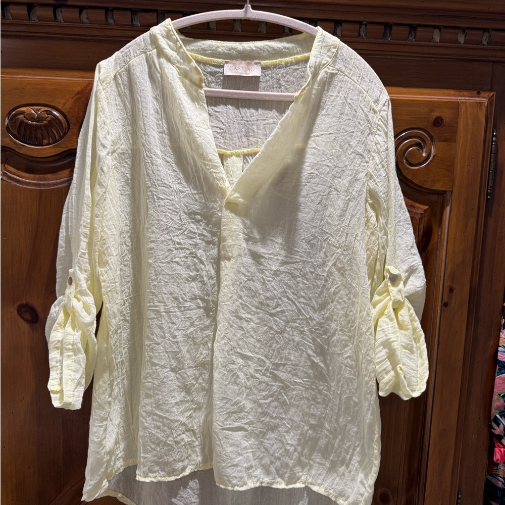 Chic Light Yellow Women's Blouse